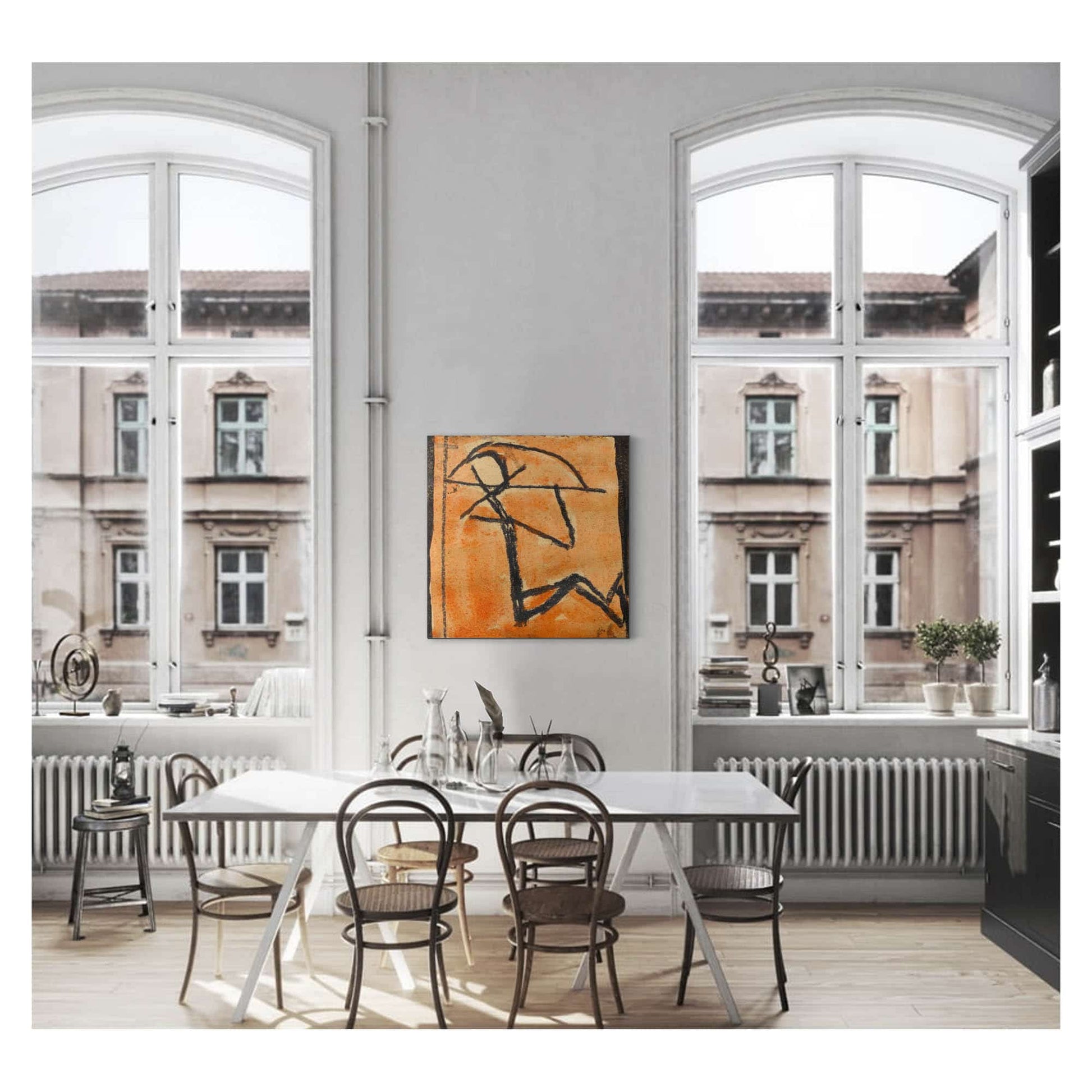 Strichmannchen Mit Bogen by Egon Schiele