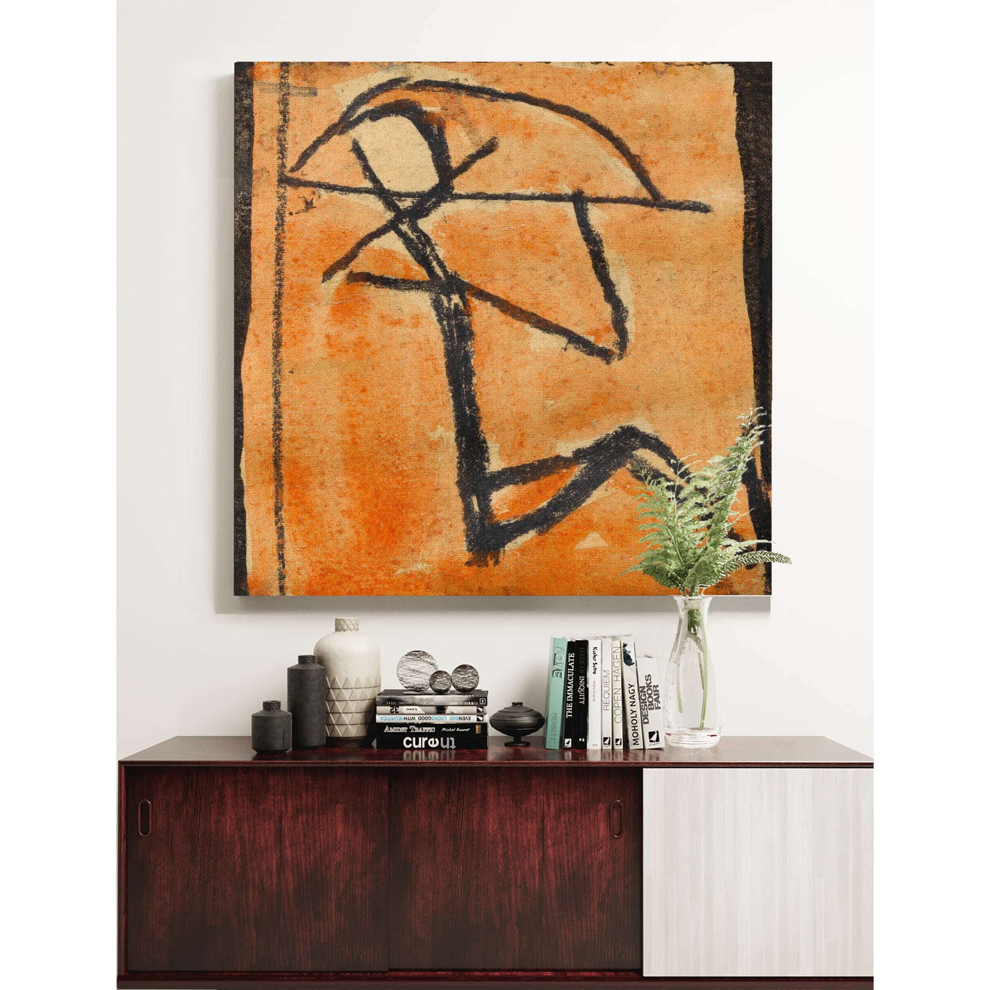 Strichmannchen Mit Bogen by Egon Schiele