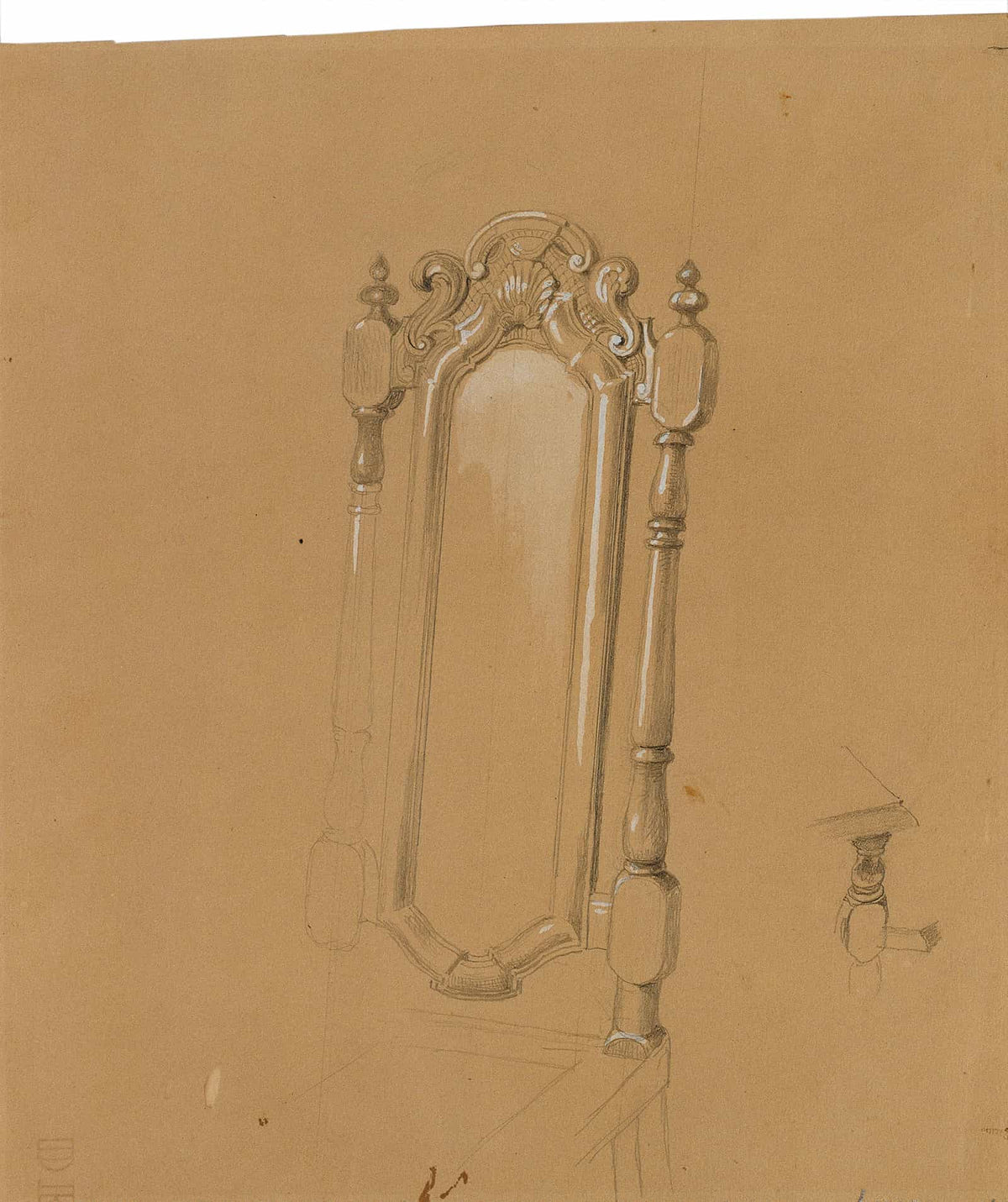 Studie Einer Sessellehne by Johann Peter Krafft