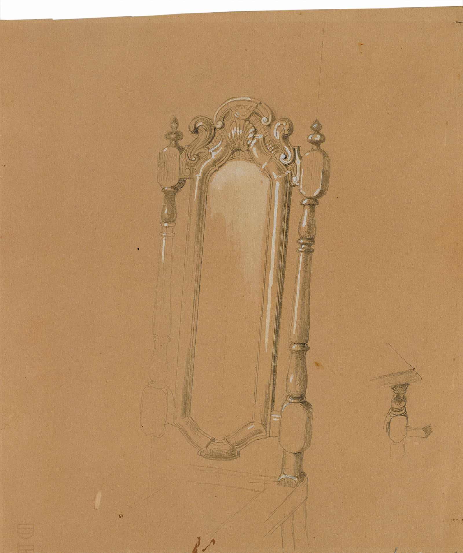 Studie Einer Sessellehne by Johann Peter Krafft