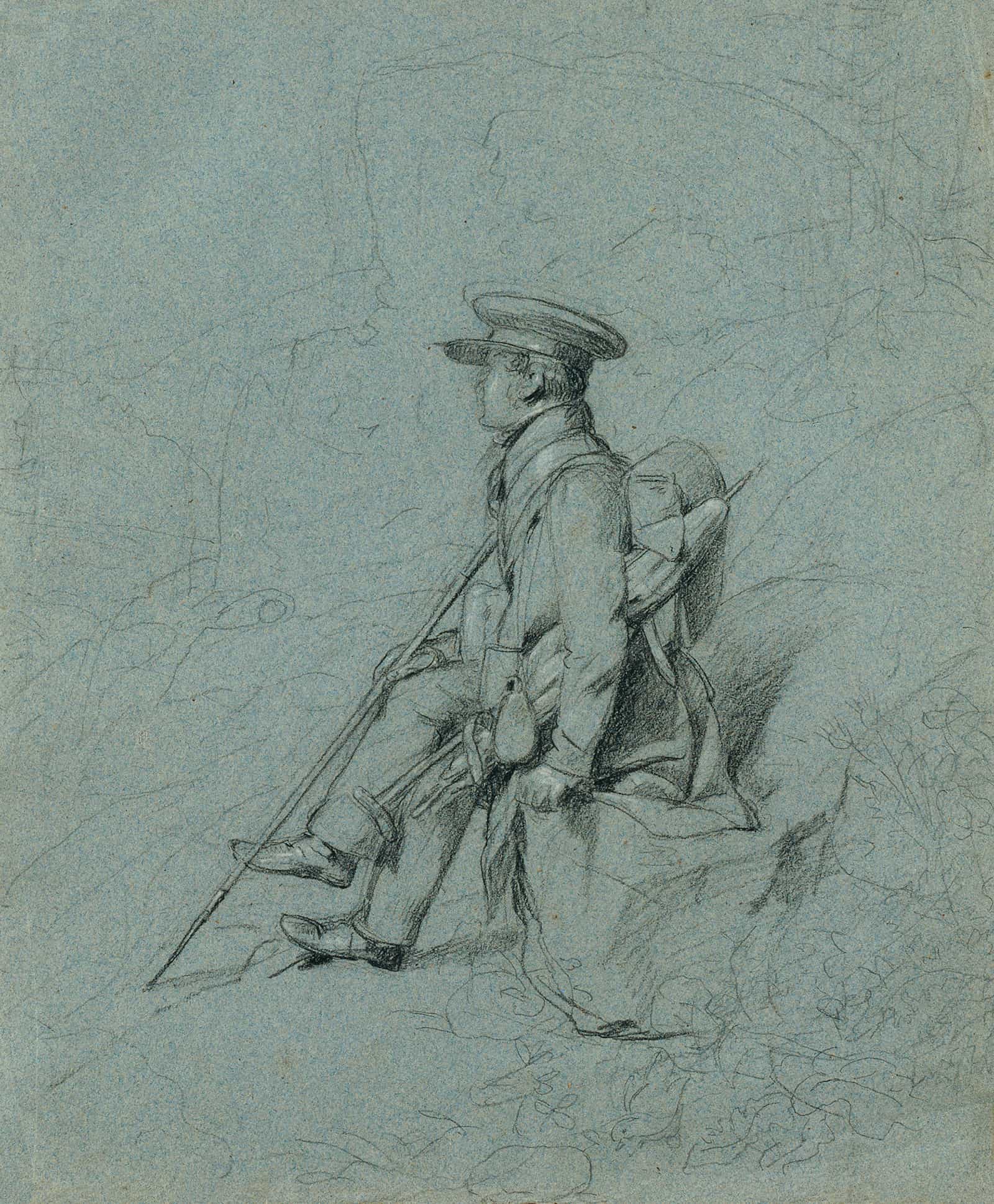 Studie Eines Rastenden Malers by Johann Peter Krafft