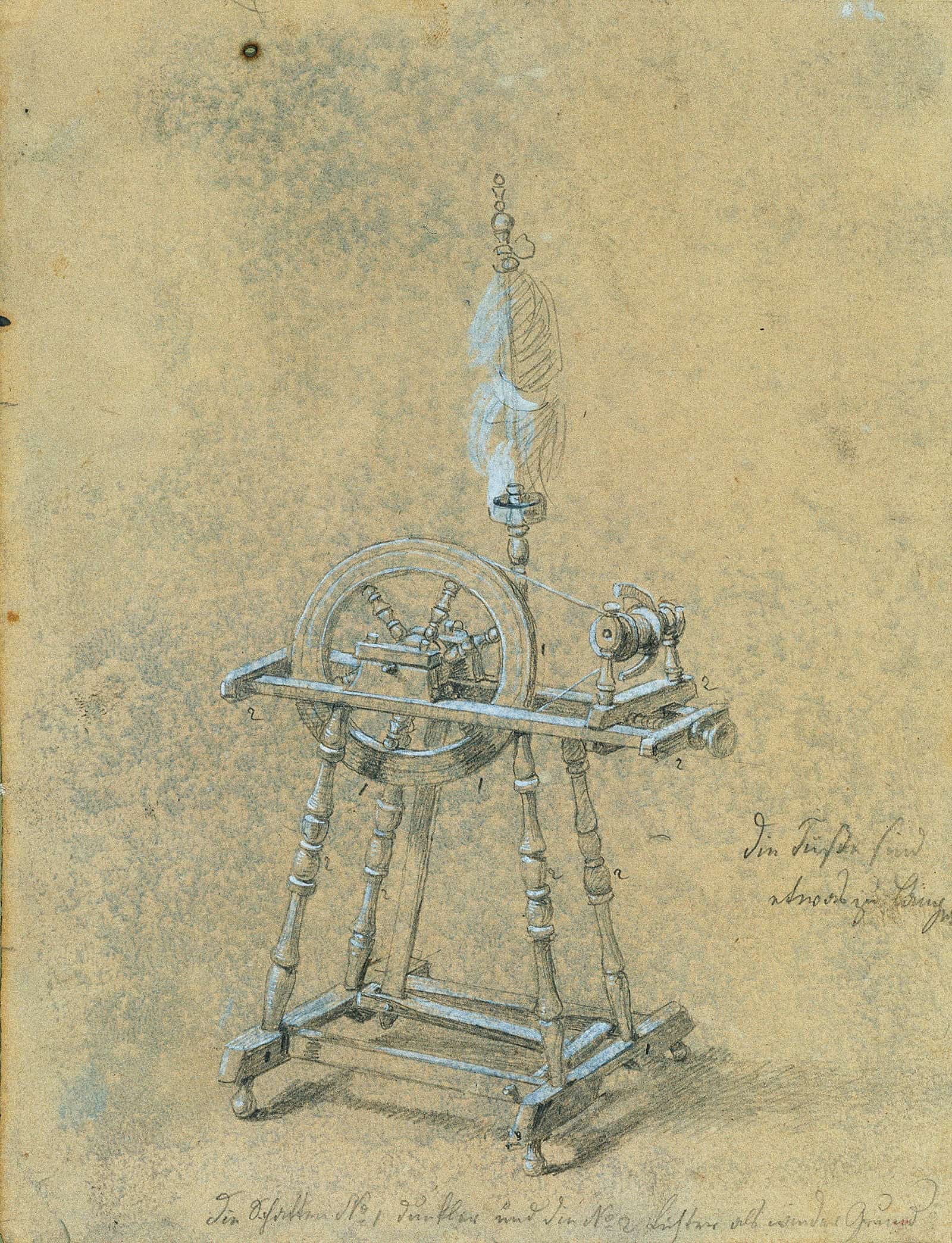 Studie Eines Spinnrockens by Johann Peter Krafft