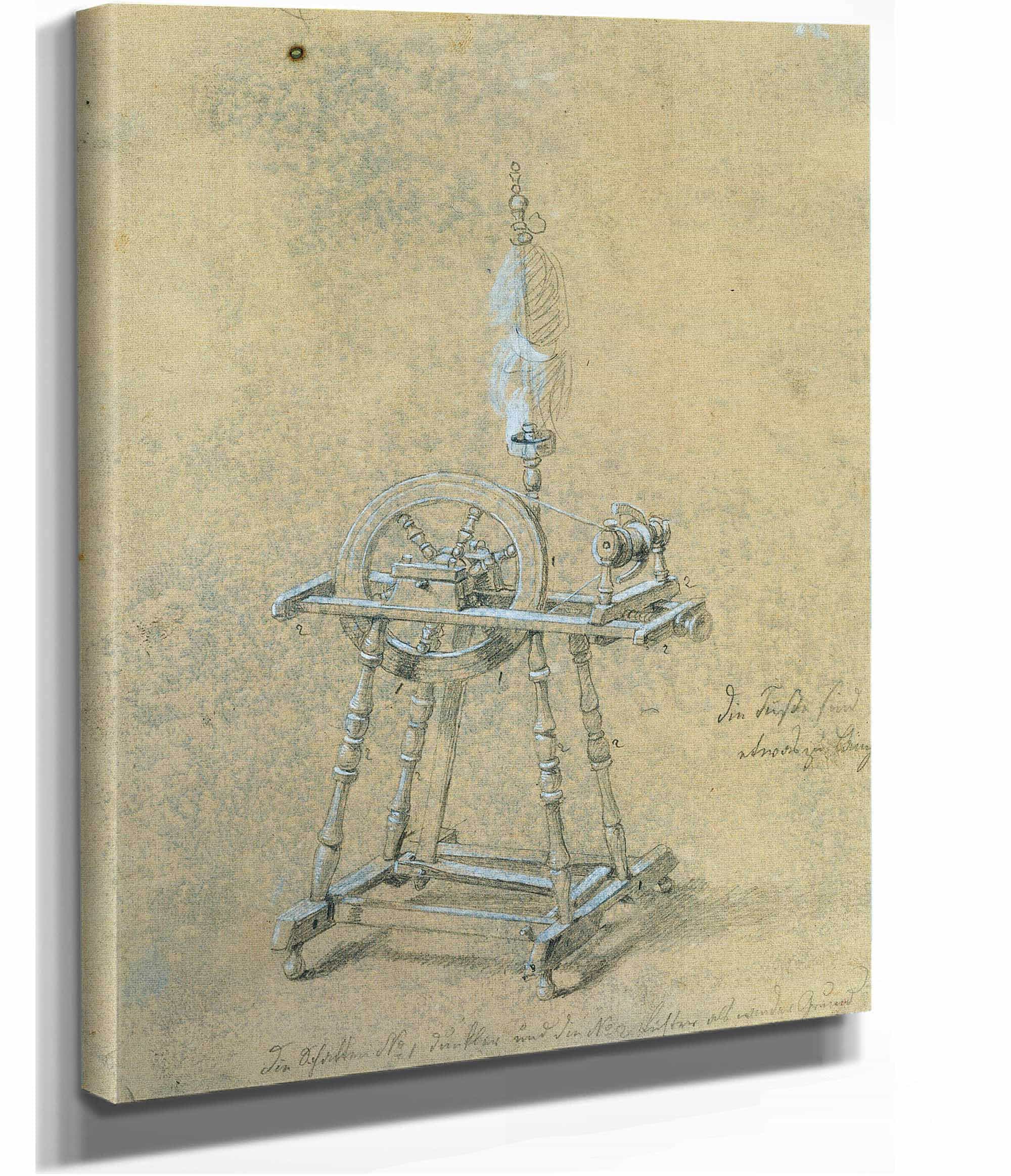 Studie Eines Spinnrockens by Johann Peter Krafft