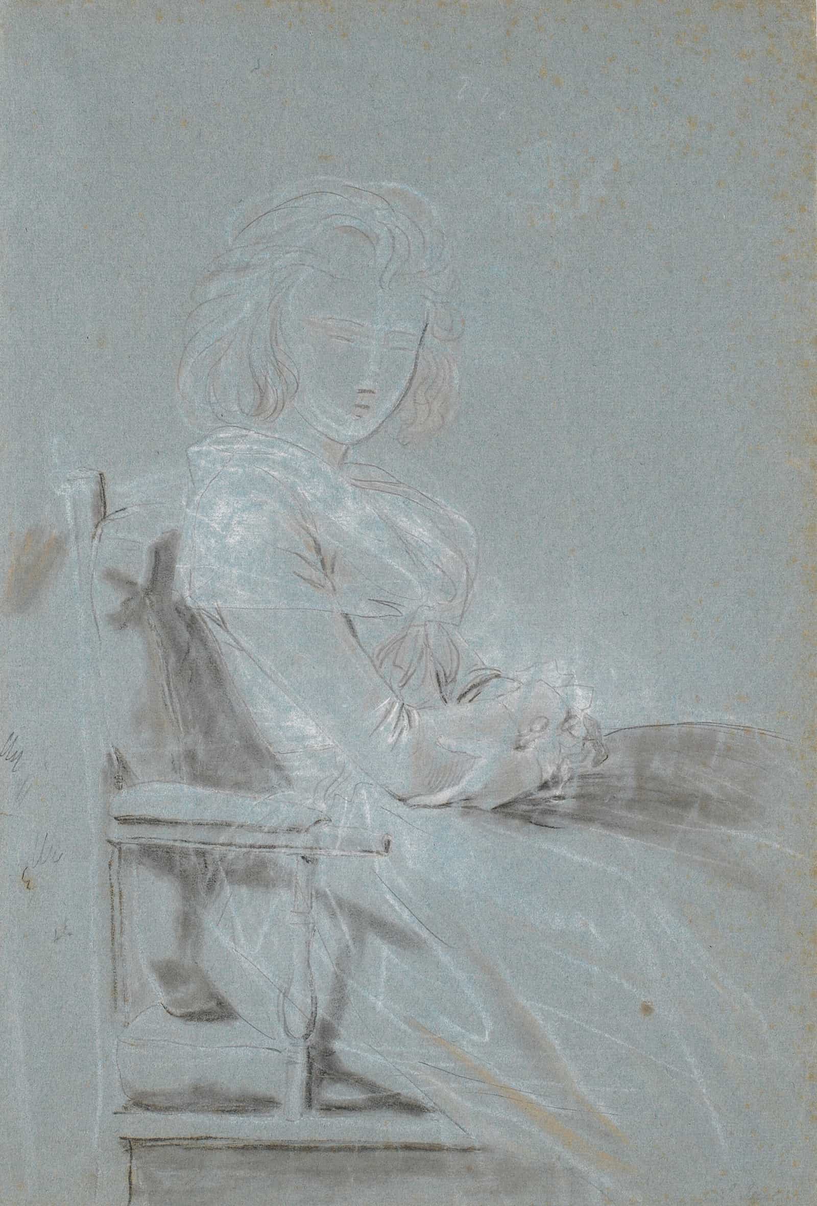 Studie Til Portraettet Af Ulrike Elenora Wedel Jarlsberg Fodt Brockdorff by Jens Juel