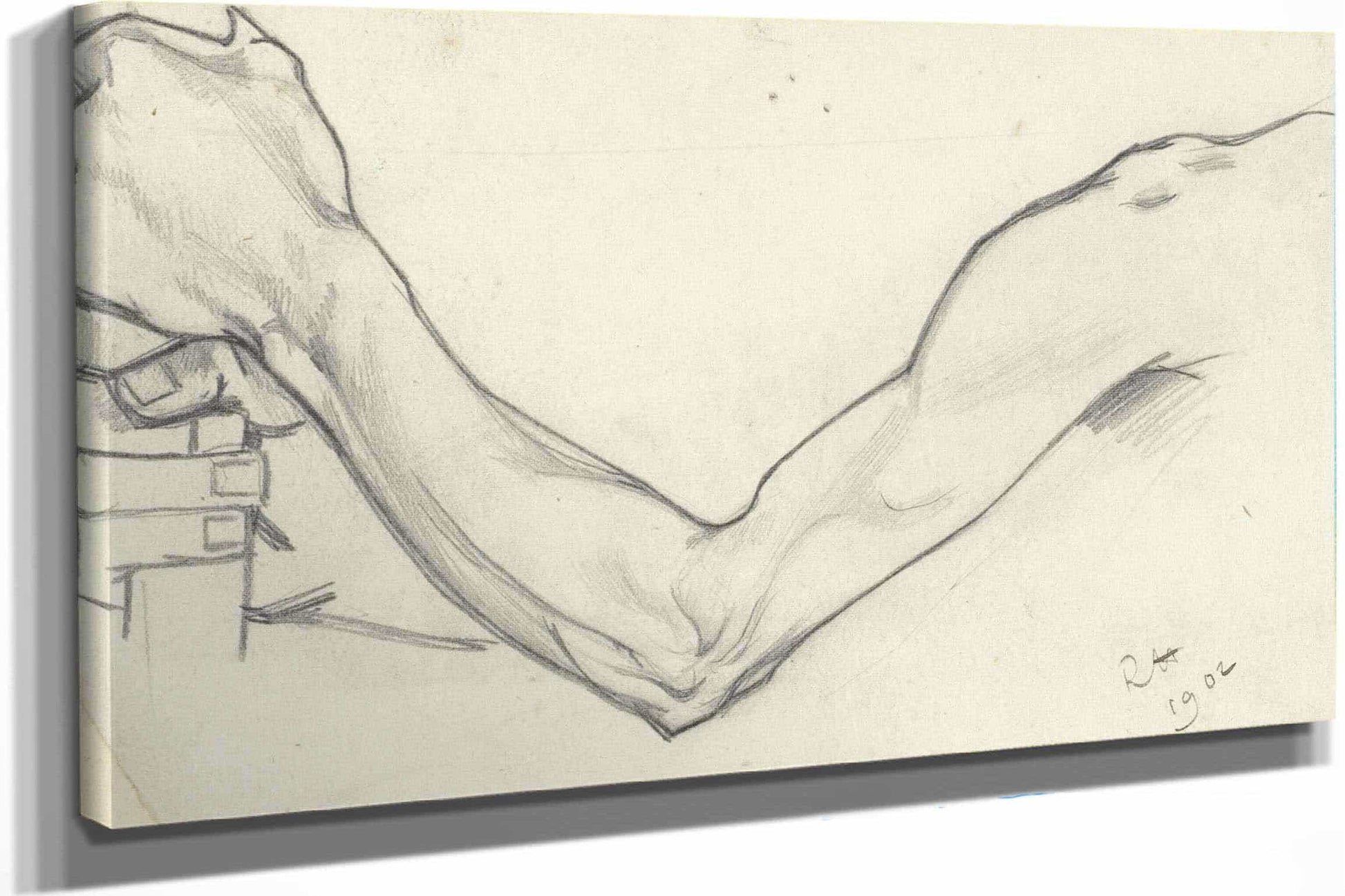 Studie Van Een Linkerarm Die Een Stok Vasthoudt by Richard Nicolaus Roland Holst