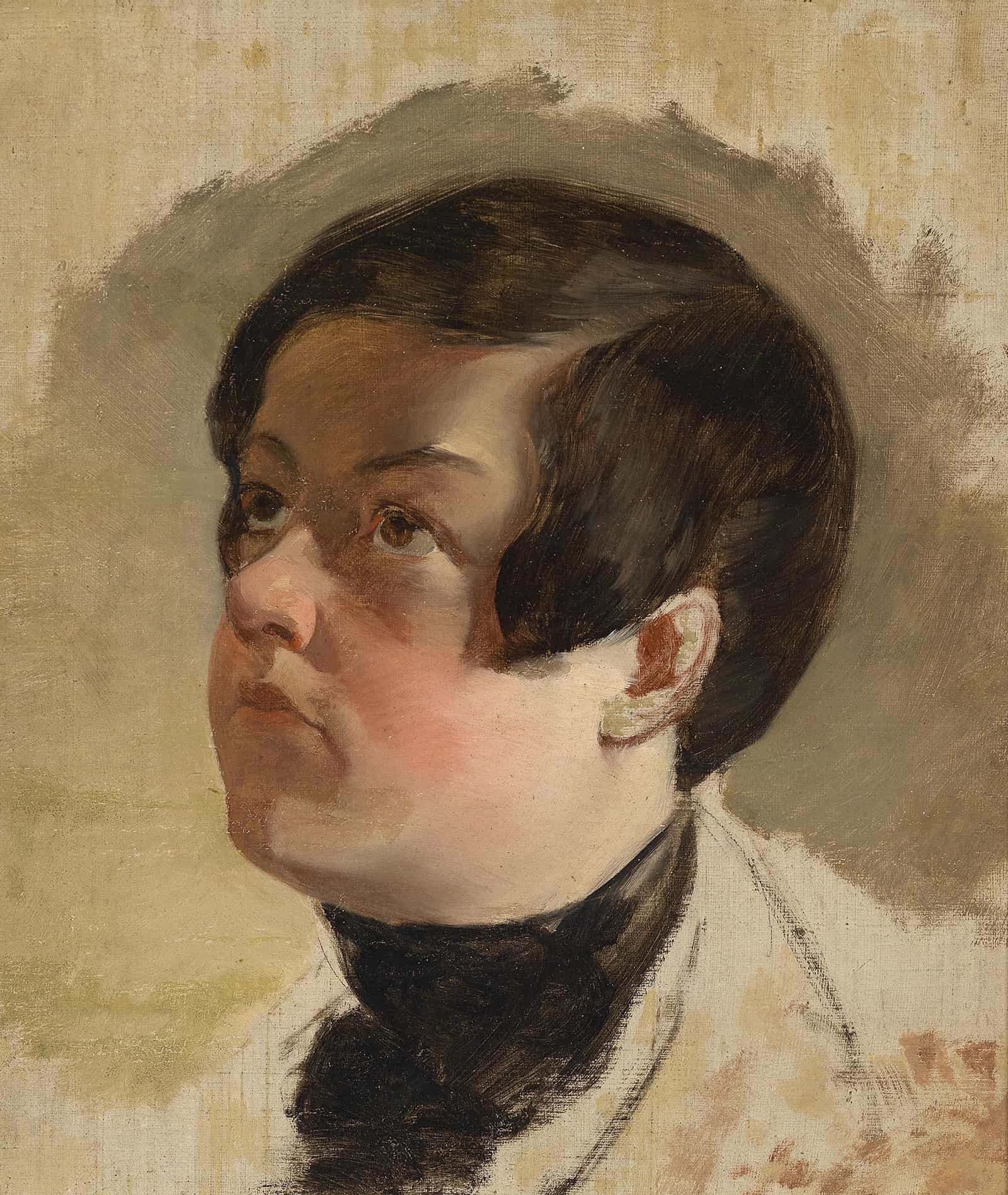 Studie Zu Einem Knabenkopf by Friedrich Von Amerling