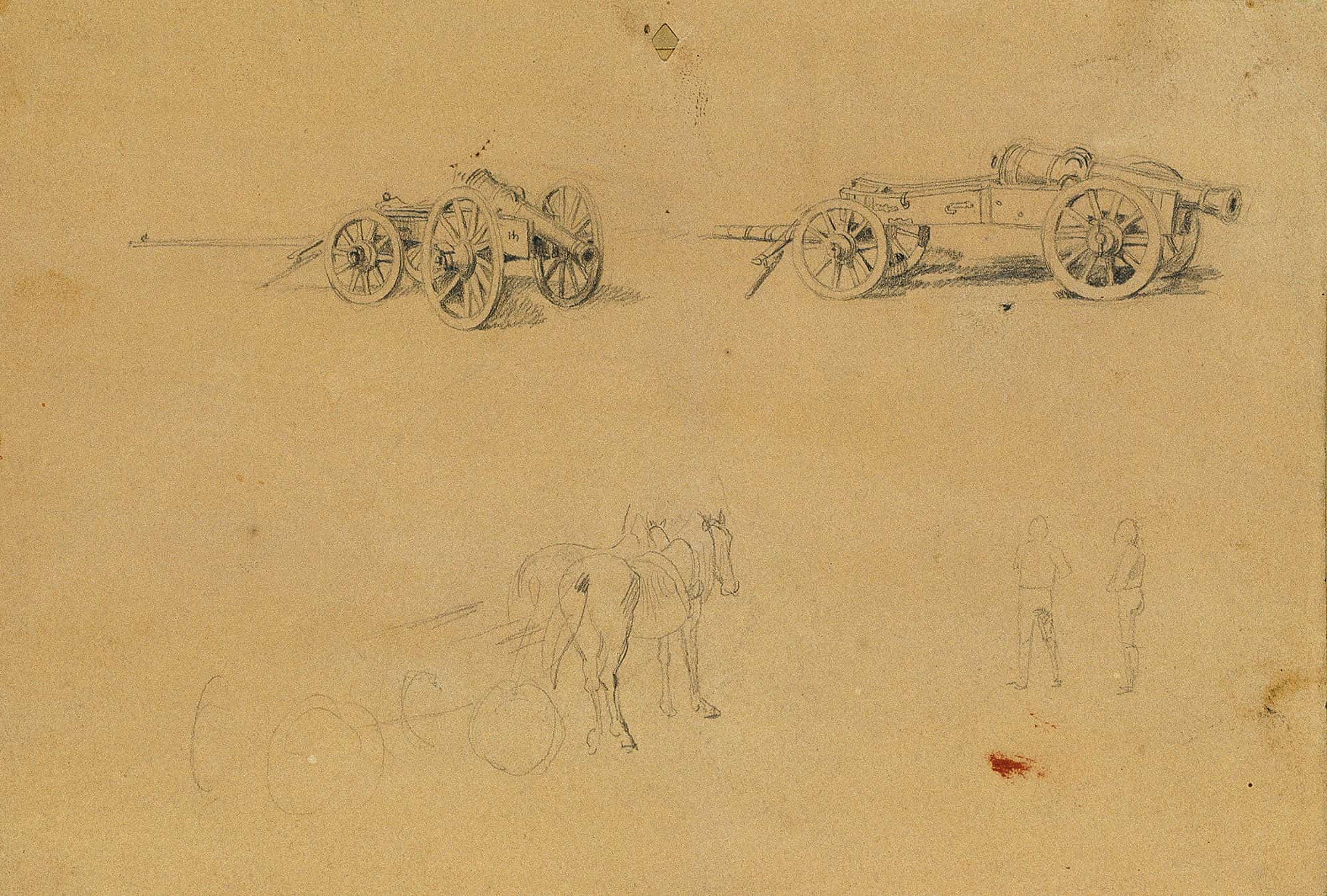 Studie Zu Kanonen Heeresutensilien 1 by Johann Peter Krafft