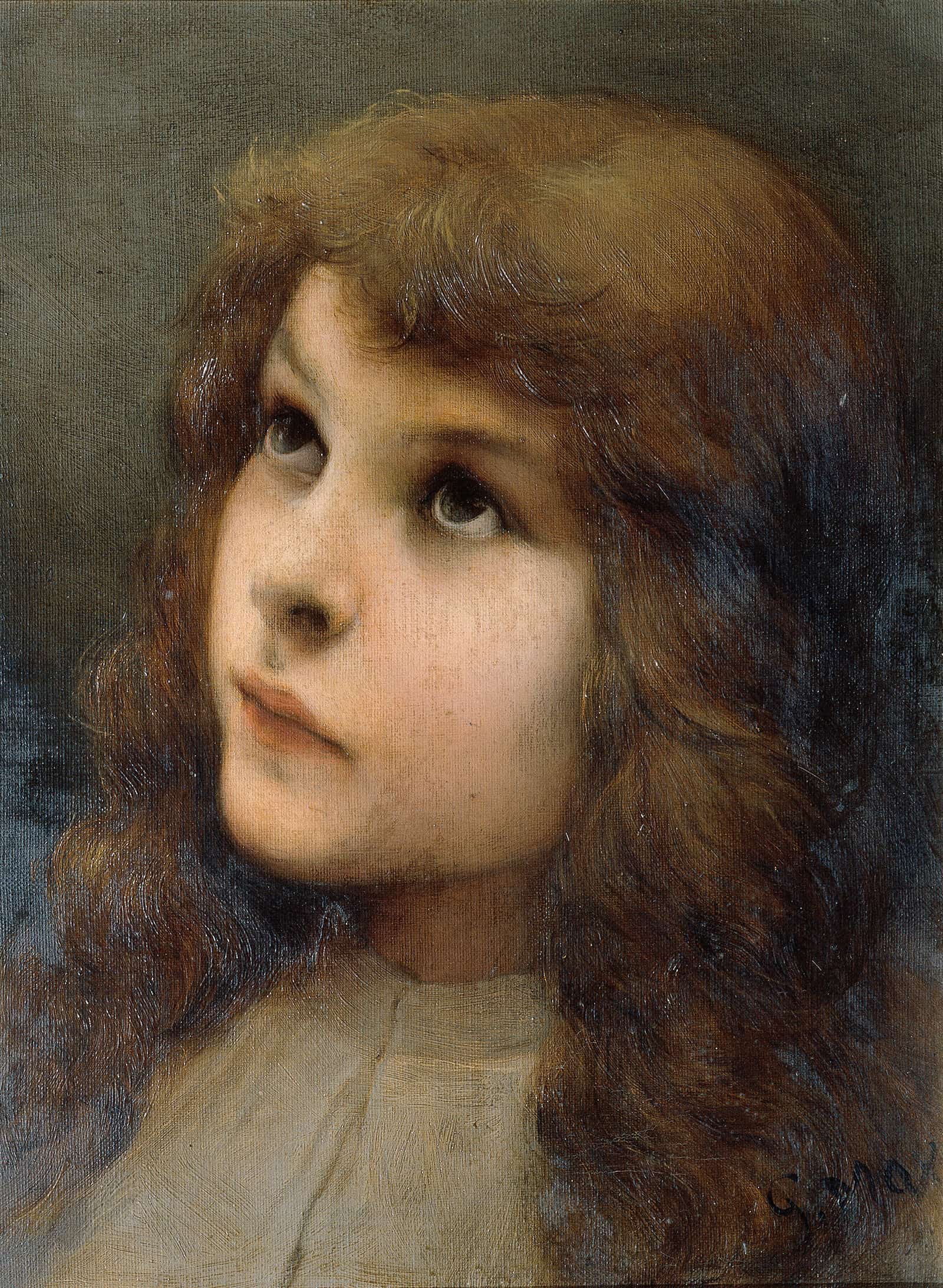 Studienkopf by Gabriel Von Max