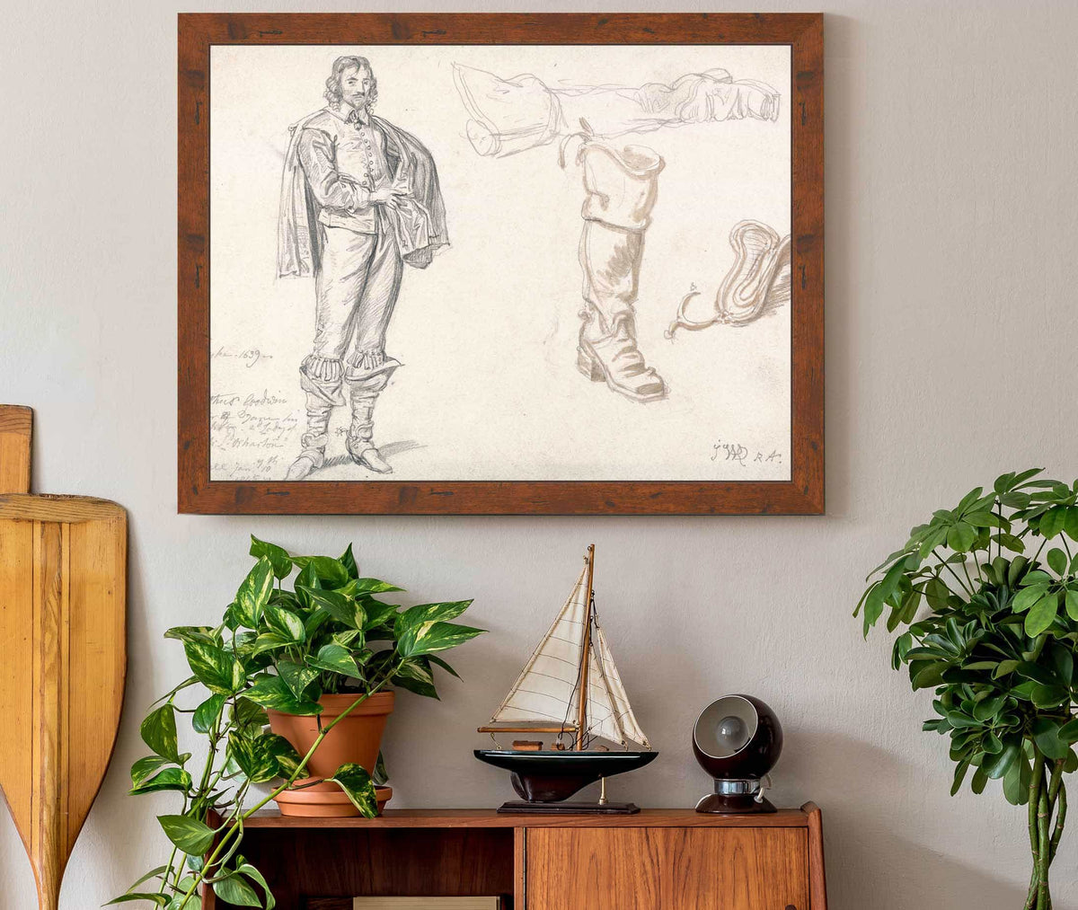 Studies After Anthony Van Dycks Portrait Of Arthur Goodwin by James Ward