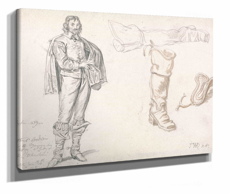 Studies After Anthony Van Dycks Portrait Of Arthur Goodwin by James Ward