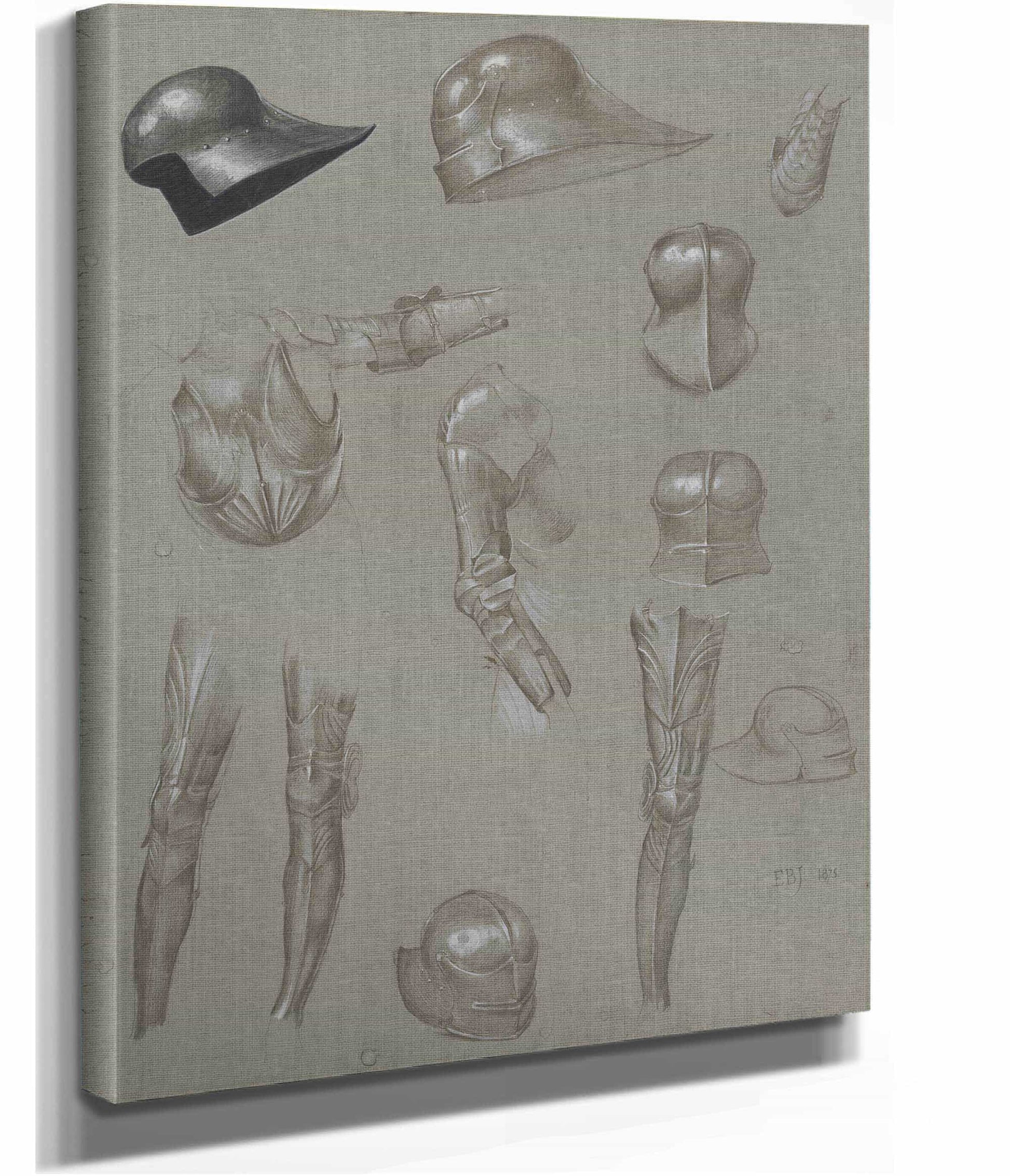 Studies Of A Suit Of Armor by Sir Edward Coley Burne Jones
