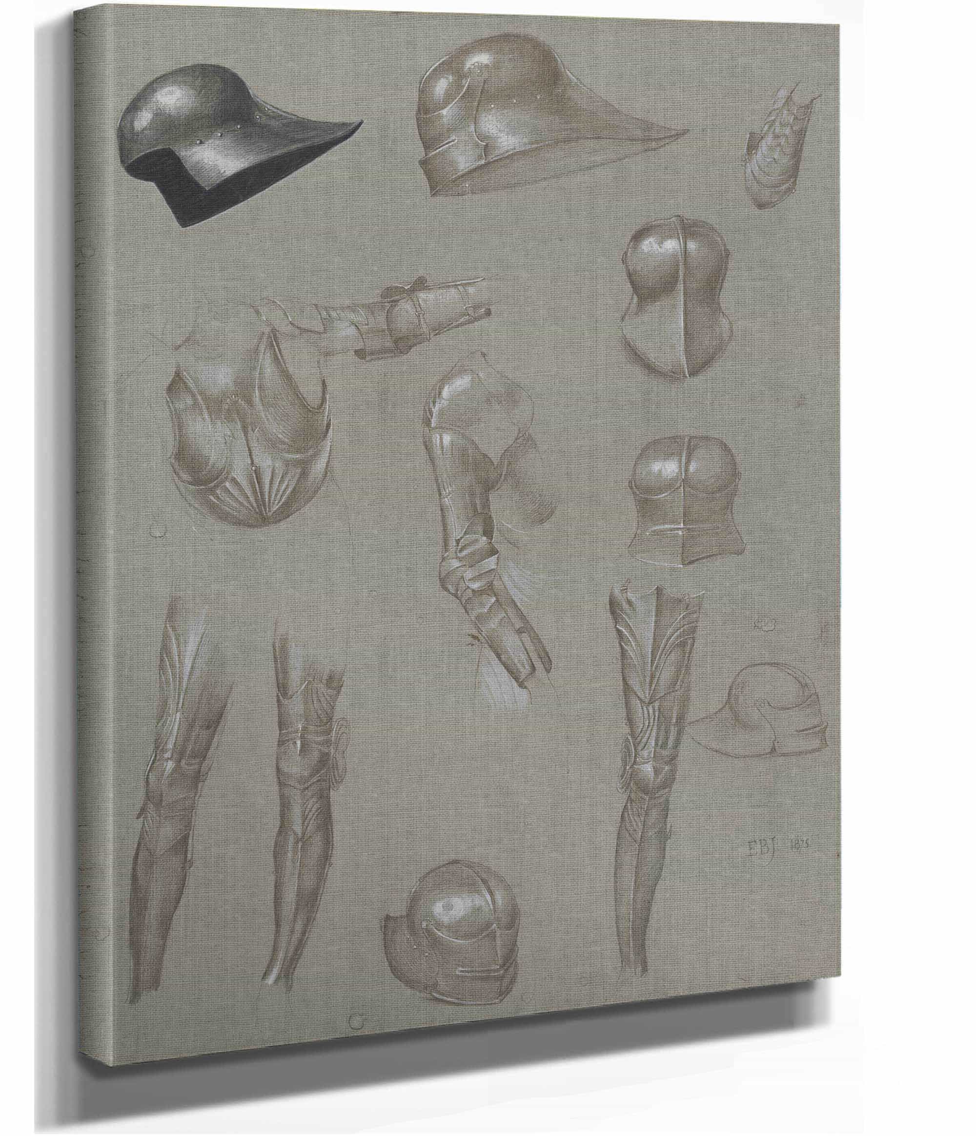 Studies Of A Suit Of Armor by Sir Edward Coley Burne Jones