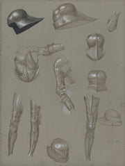 Studies Of A Suit Of Armor by Sir Edward Coley Burne Jones