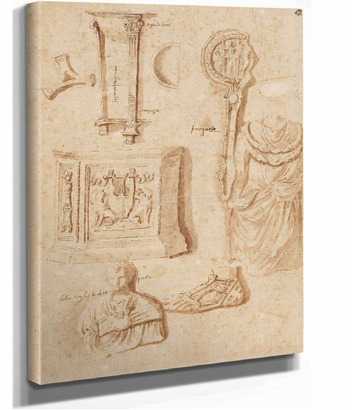 Studies Of Antiquities by Nicolas Poussin
