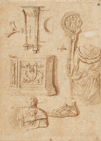 Studies Of Antiquities by Nicolas Poussin