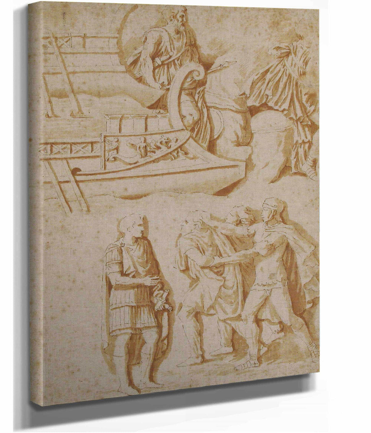 Studies Of Details From Trajans Column by Nicolas Poussin