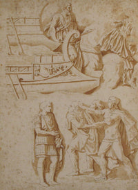 Studies Of Details From Trajans Column by Nicolas Poussin