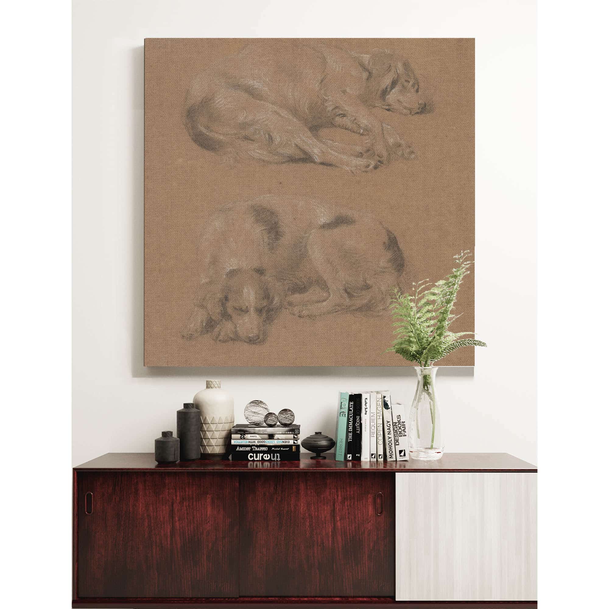 Studies Of Dogs Lying Down by James Ward