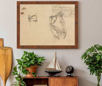 Studies Of Drapery And Study Of A Landscape Verso S by Pierre Puvis De Chavannes