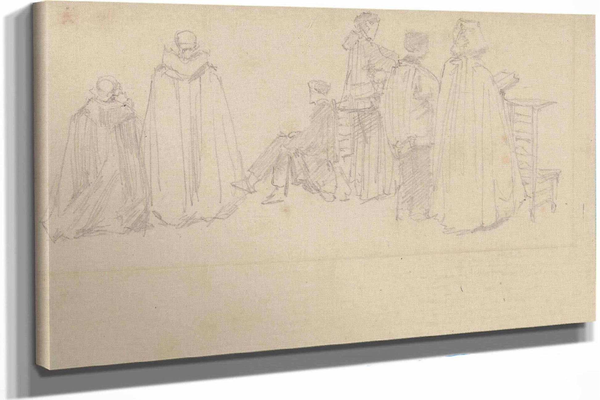 Studies Of Figures In A Church by David Roberts