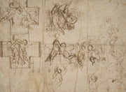 Studies Of Flying Putti by Guido Reni