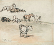 Studies Of Horses by James Ward