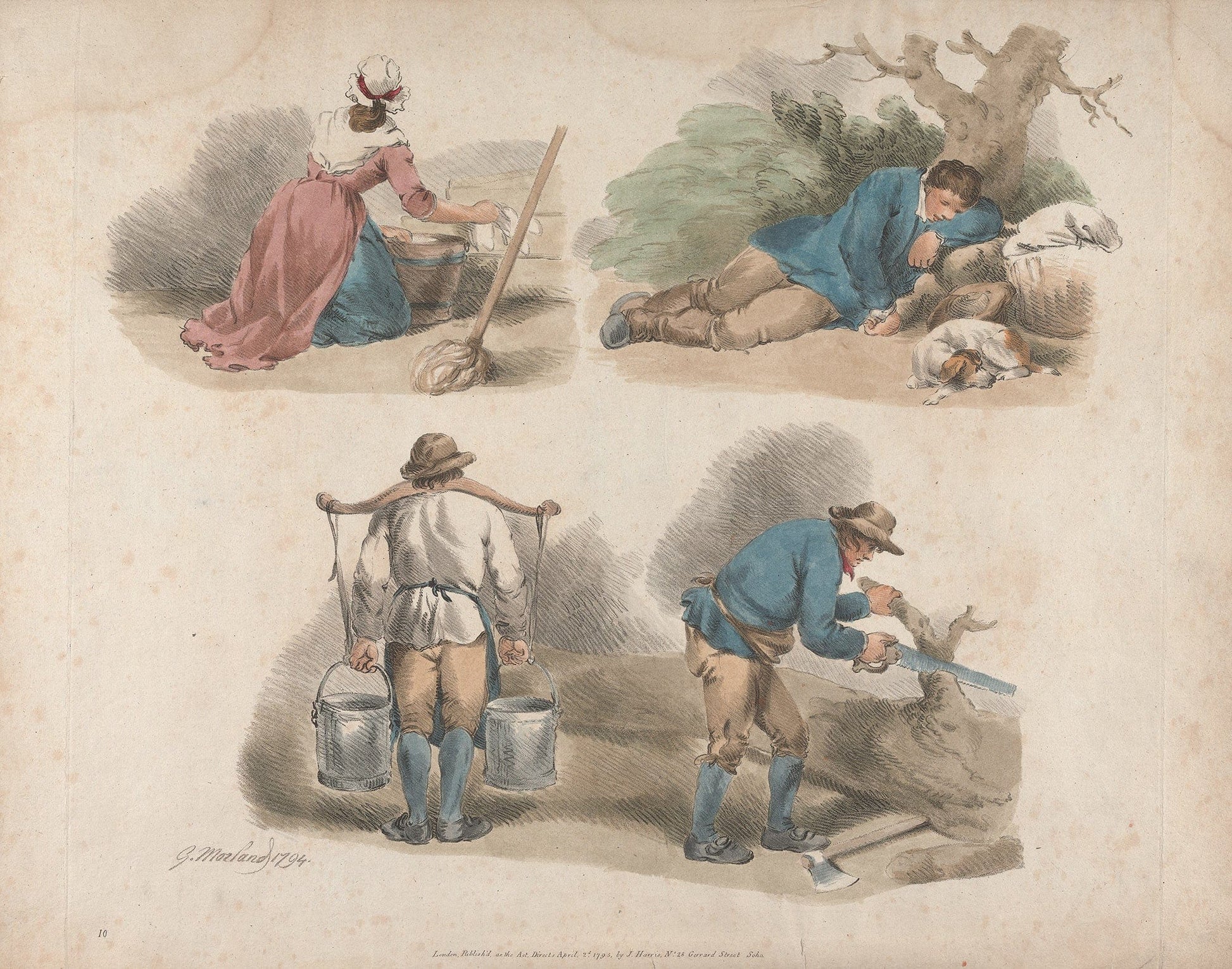 Studies Of Laborers by George Morland
