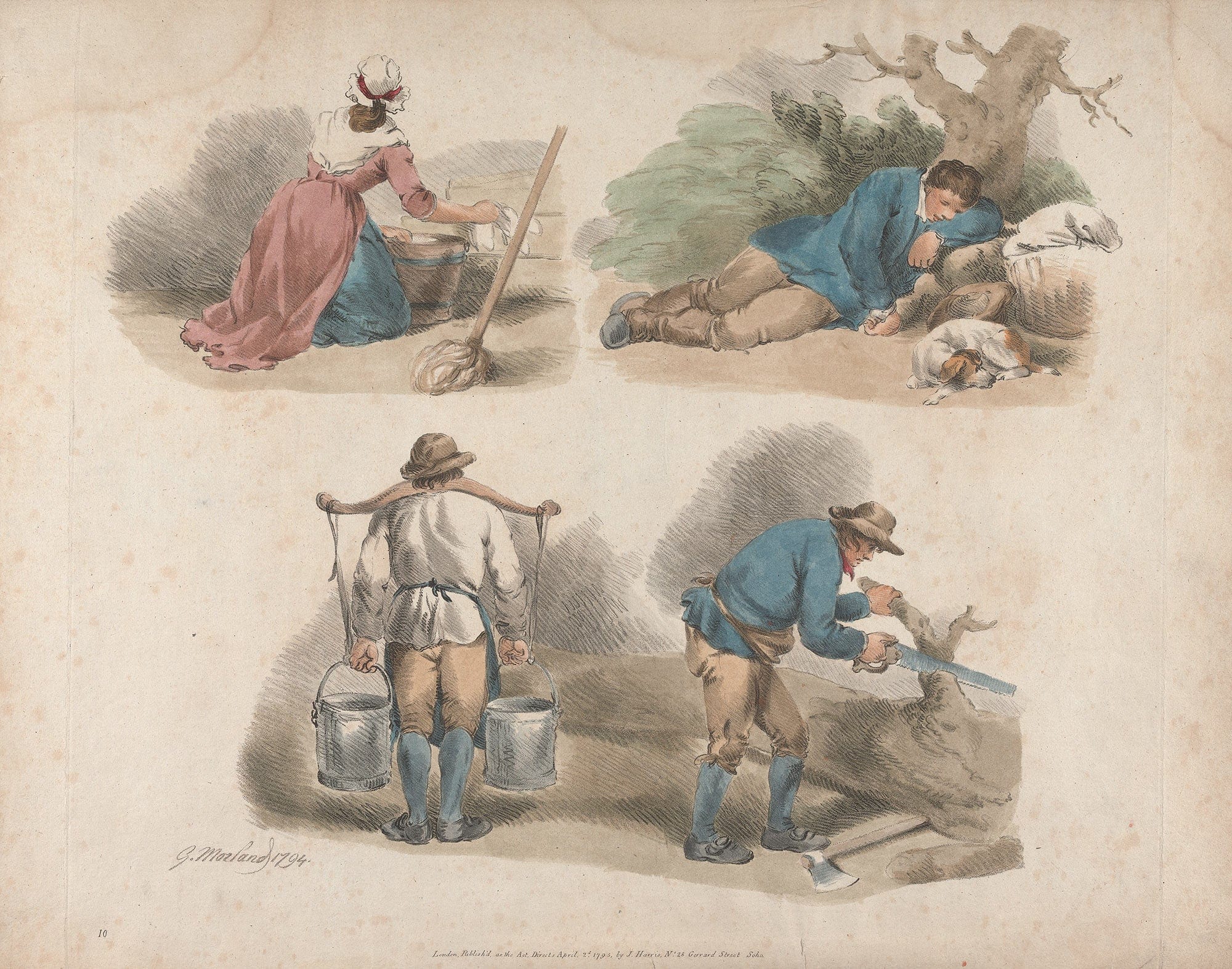 Studies Of Laborers by George Morland