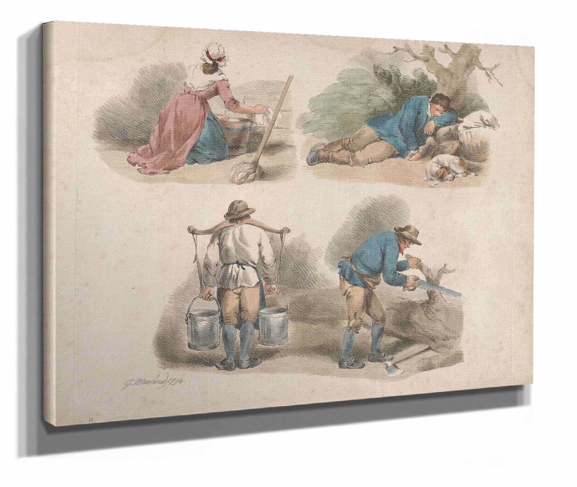 Studies Of Laborers by George Morland