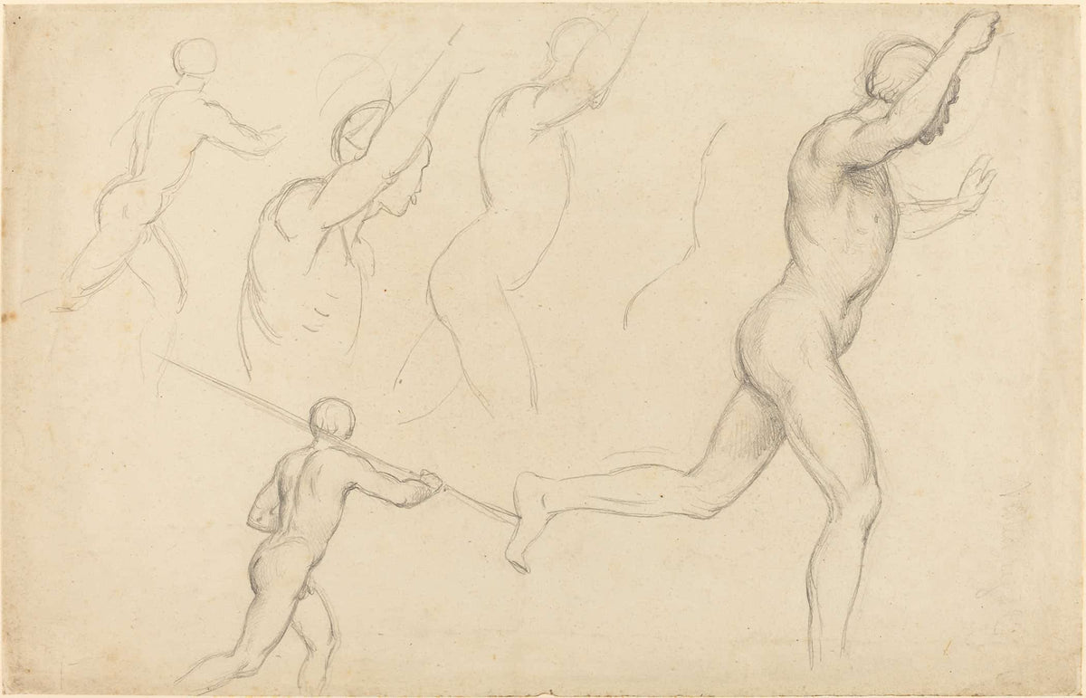 Studies Of Men Running by William Etty
