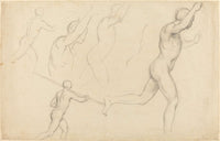 Studies Of Men Running by William Etty