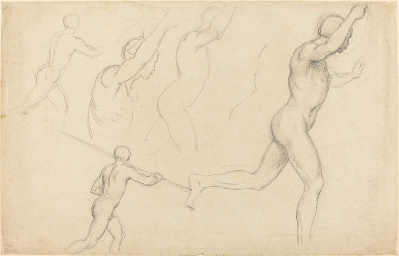 Studies Of Men Running by William Etty