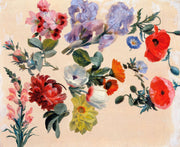Studies Of Summer Flowers by Jacques Laurent Agasse