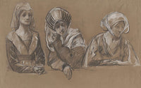 Studies Of Women For The Royal Exchange by Edwin Austin Abbey