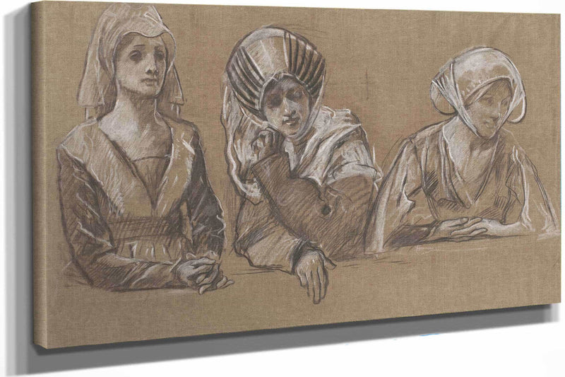 Studies Of Women For The Royal Exchange by Edwin Austin Abbey
