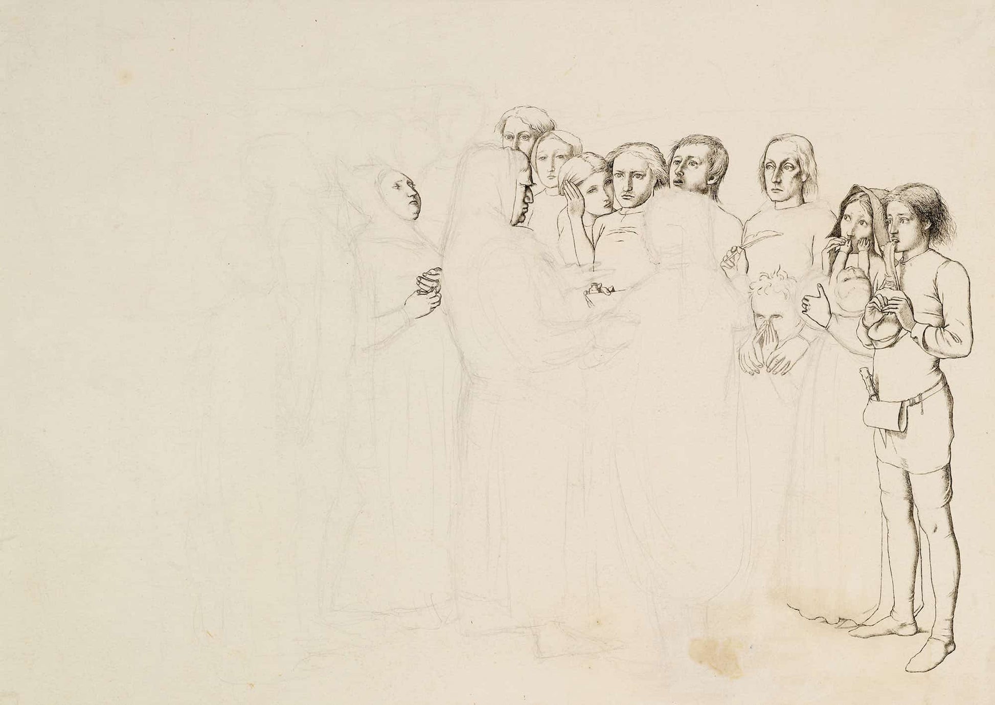 Study For A Baron Numbering His Vassals by Sir John Everett Millais
