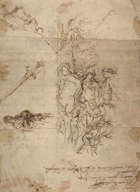 Study For A Judgment Of Paris And Other Figure Studies   by Salvator Rosa