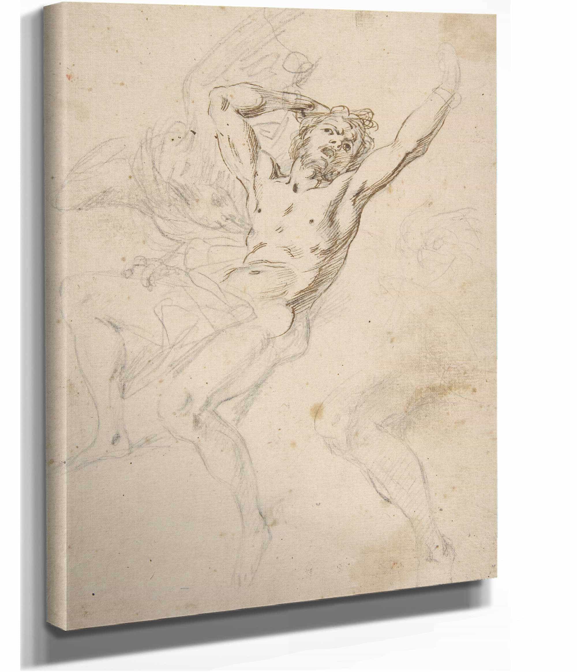 Study For A Prometheus Bound   by Salvator Rosa