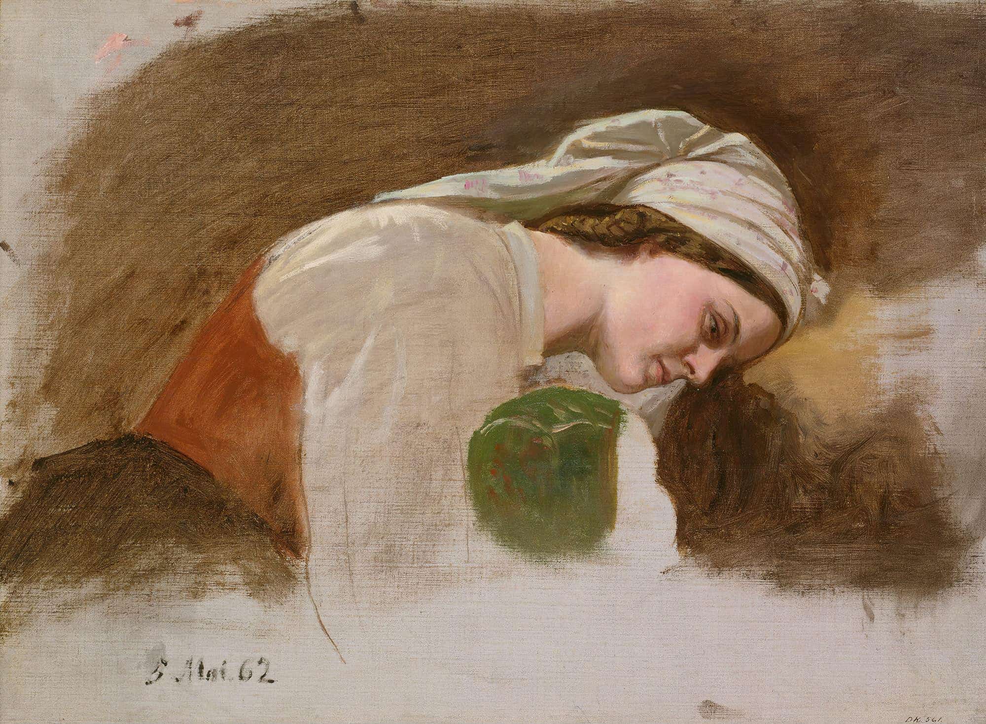 Study For After The Fight by Adolph Tidemand