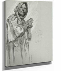 Study For Arthurs Round Table From The Quest Of The Holy Grail by Edwin Austin Abbey