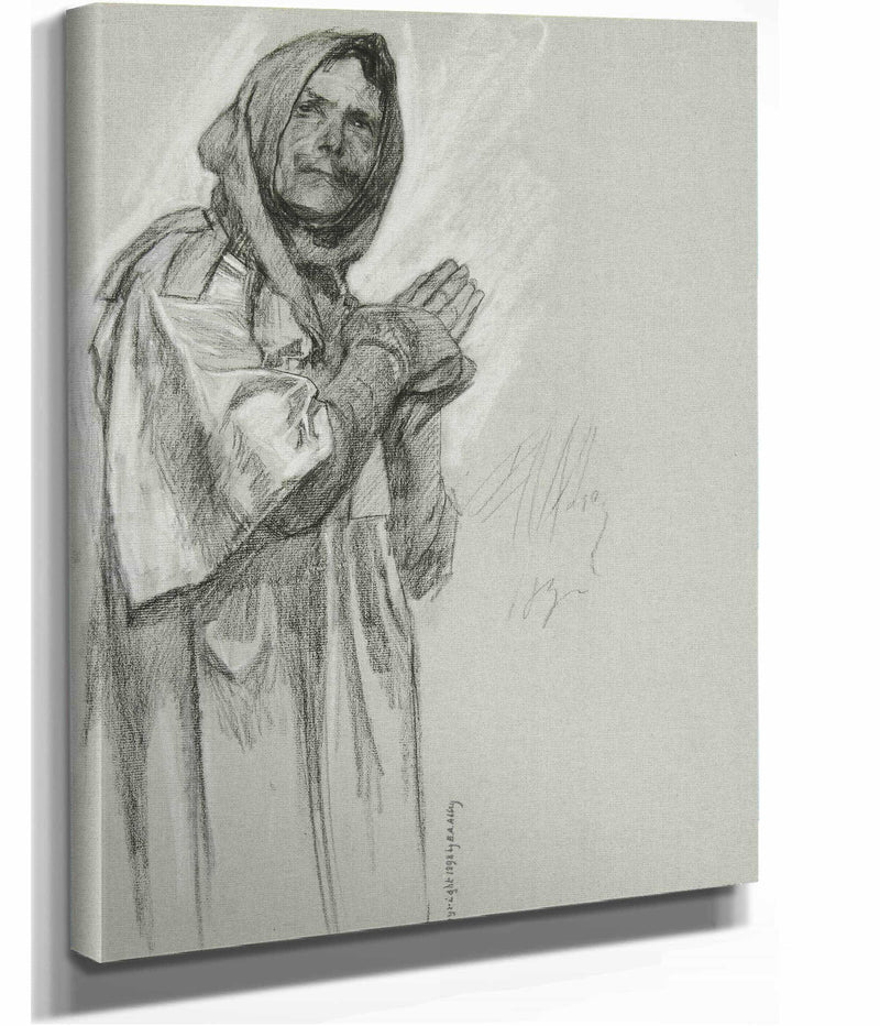 Study For Arthurs Round Table From The Quest Of The Holy Grail by Edwin Austin Abbey