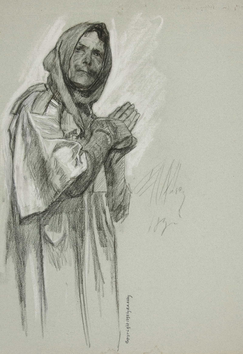 Study For Arthurs Round Table From The Quest Of The Holy Grail by Edwin Austin Abbey