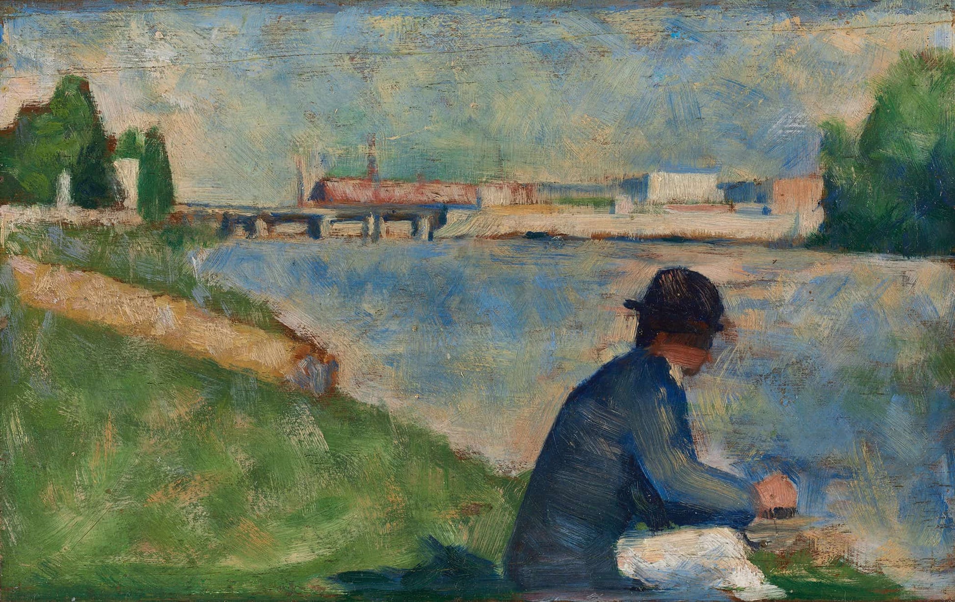 Study For Bathers At Asnieres by Georges Seurat