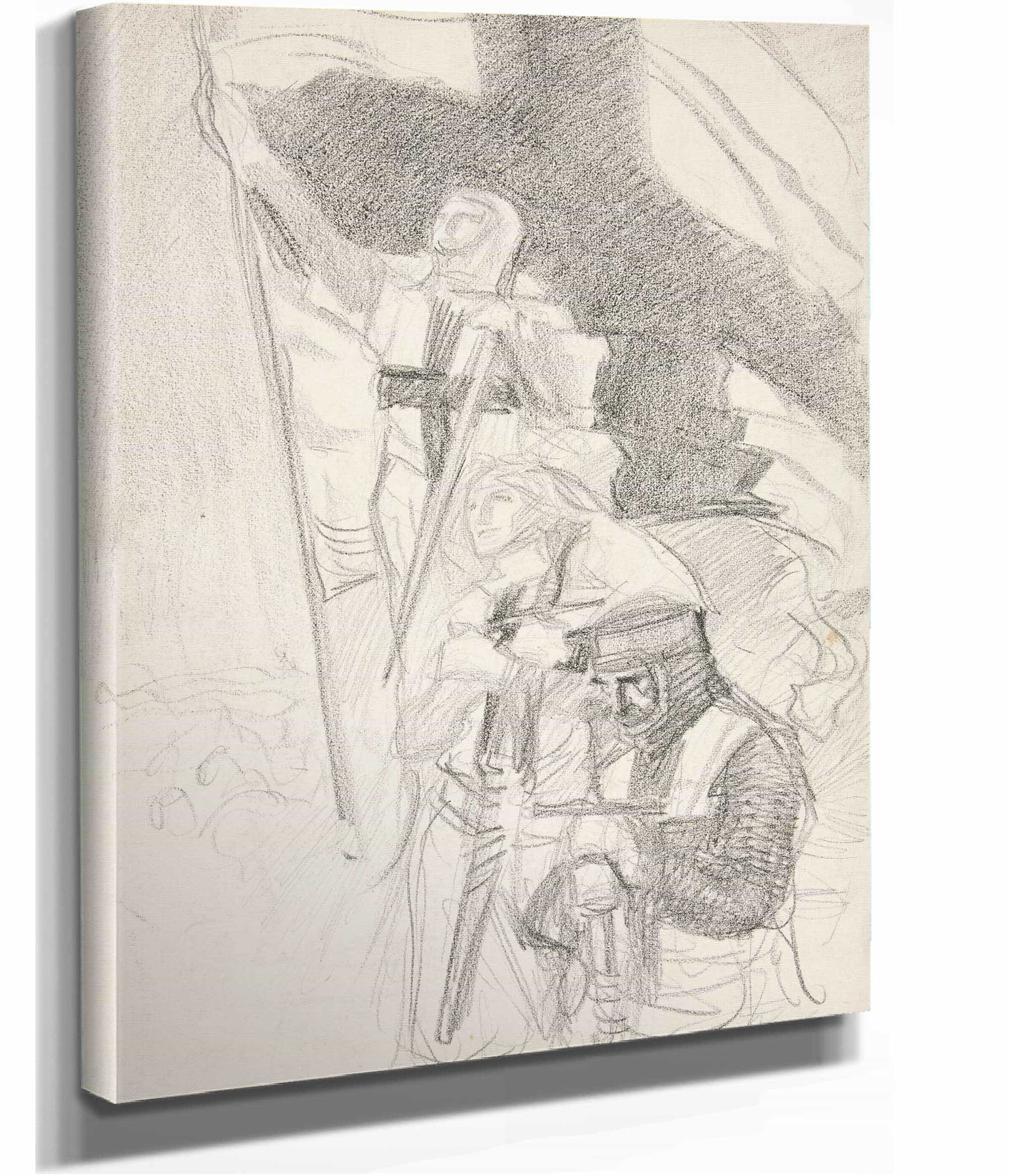 Study For Crusaders Sighting Jerusalem by Edwin Austin Abbey