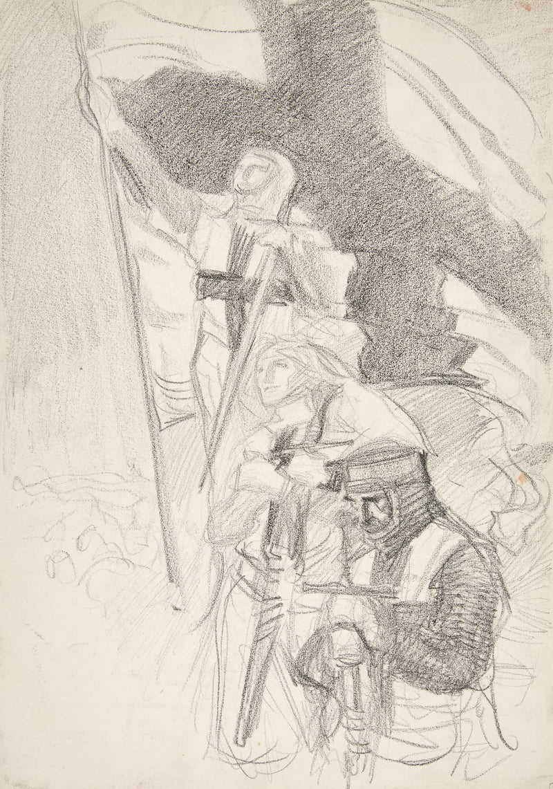 Study For Crusaders Sighting Jerusalem by Edwin Austin Abbey