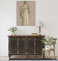 Study For Fiamettas Song Oil Painting by Edwin Austin Abbey