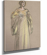 Study For Fiamettas Song Oil Painting by Edwin Austin Abbey