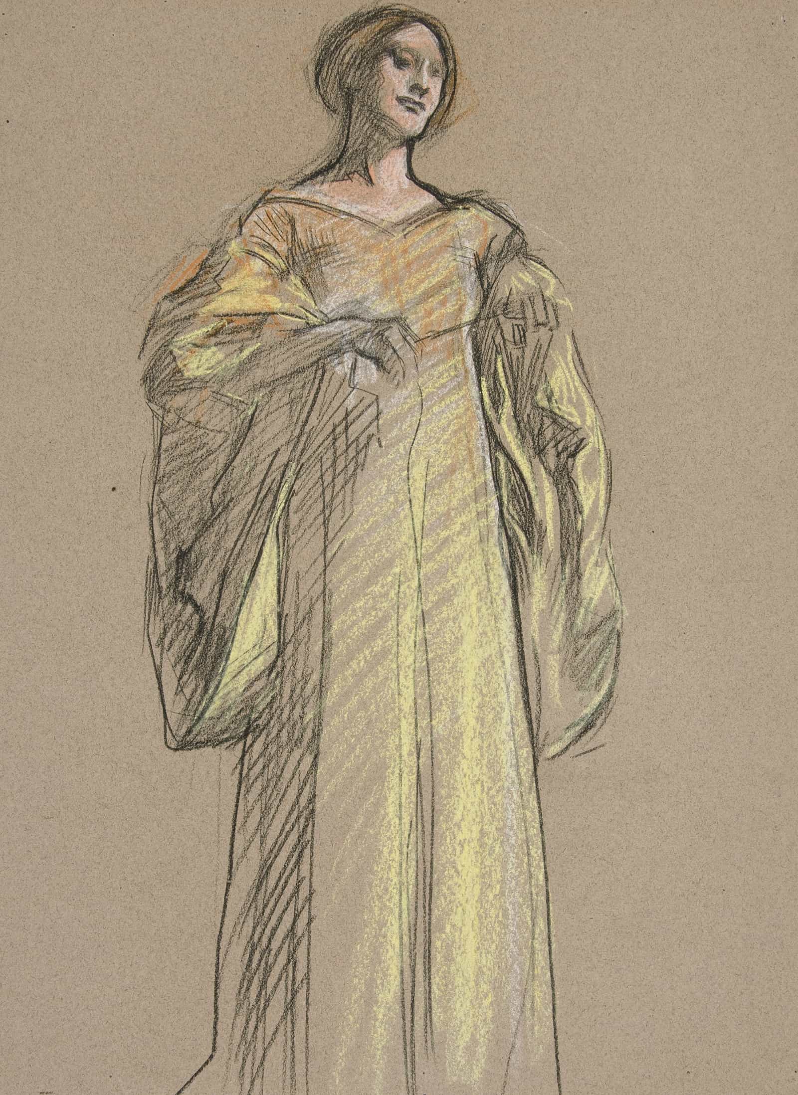 Study For Fiamettas Song Oil Painting by Edwin Austin Abbey