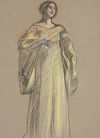 Study For Fiamettas Song Oil Painting by Edwin Austin Abbey