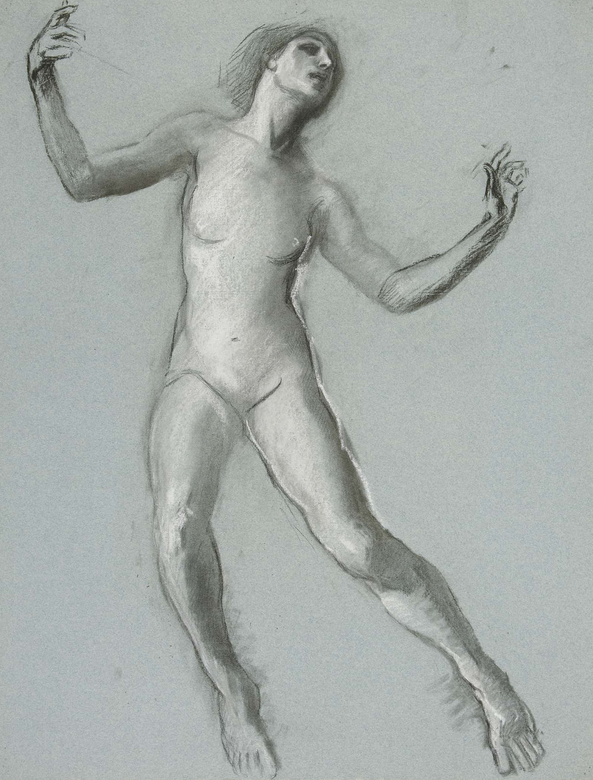 Study For Figure Of Noon In The Hours Mural At The State Capitol Building In Harrisburg Pennsylvania by Edwin Austin Abbey